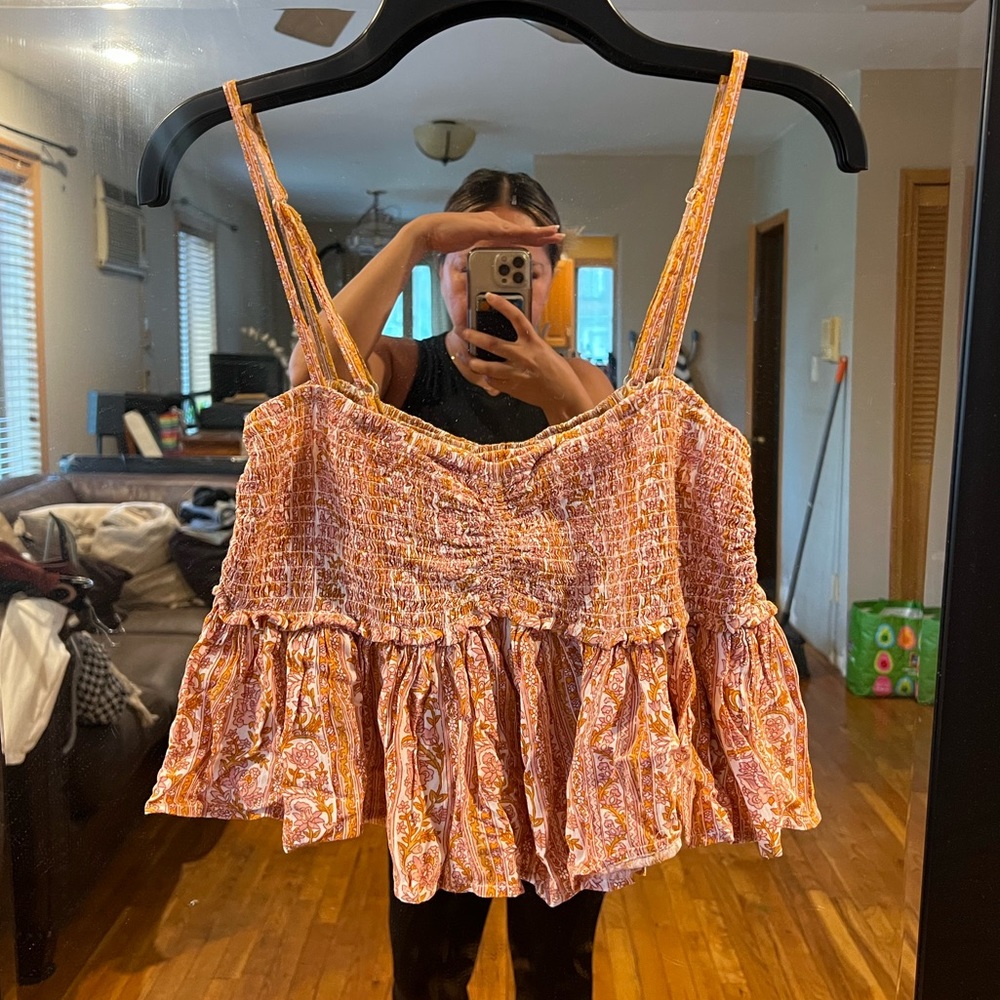 Super cute smocked chest top - BRAND NEW FROM PULLBEAR